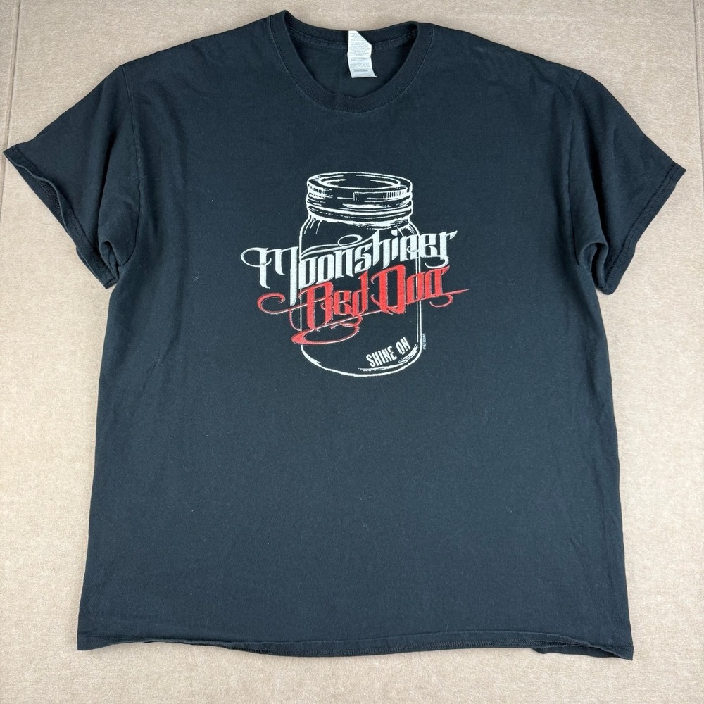 Gildan Shirt Mens XL Black Whiskey Moonshine Country Graphic Shine On